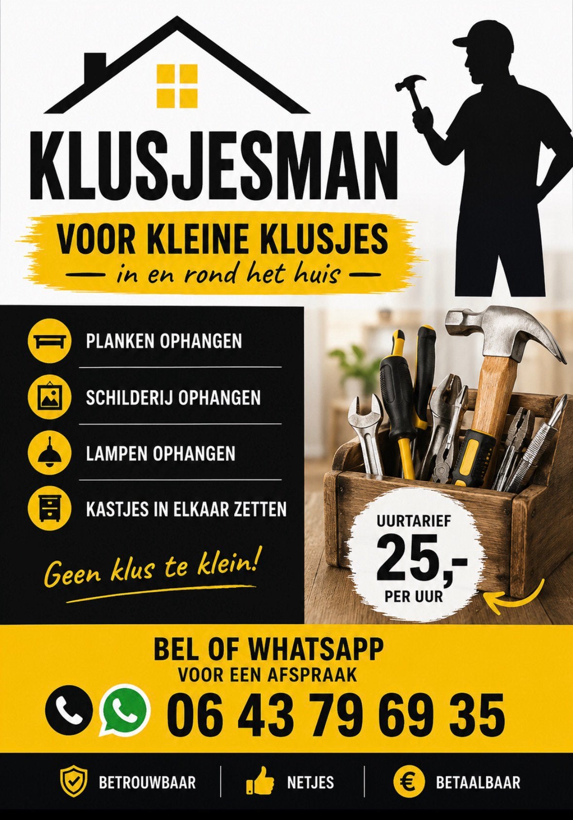Klusjesman (Zoetermeer), Ophalen of Verzenden, 25 tot 50 cm, Minder dan 150 cm, Minder dan 100 cm