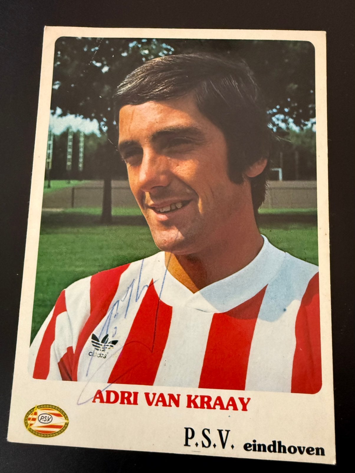 Spelerskaart Adri van Kraay PSV, Ophalen of Verzenden, Zo goed als nieuw, PSV, Spelerskaart