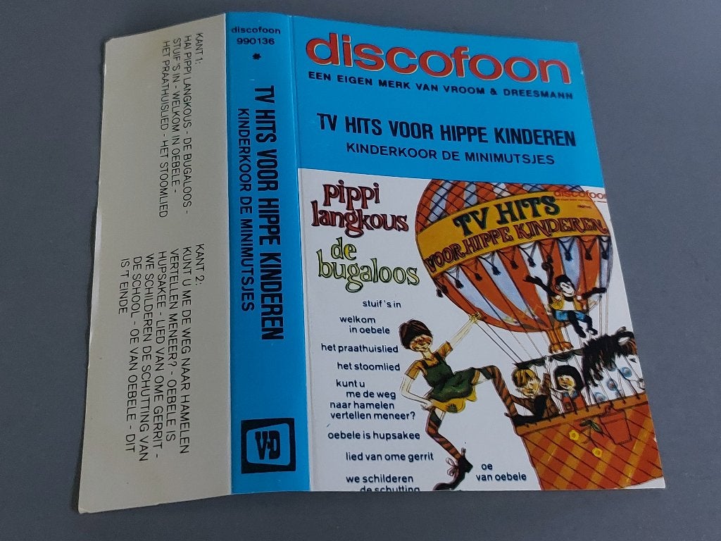 KINDERKOOR DE MINIMUTSJES - TV HITS VOOR HIPPE KINDEREN (MC), Kinderen en Jeugd, 1 bandje, Ophalen of Verzenden, Zo goed als nieuw