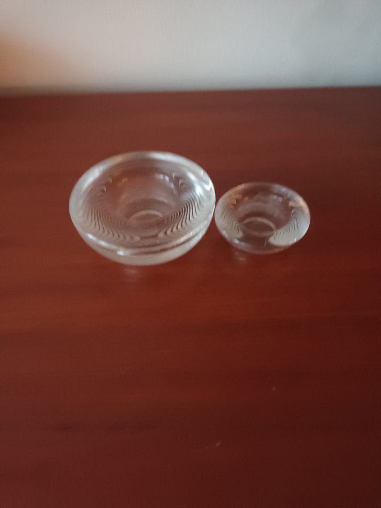 2x kandelaar Glas in 1 koop!!, Antiek en Kunst, Curiosa en Brocante, Ophalen of Verzenden