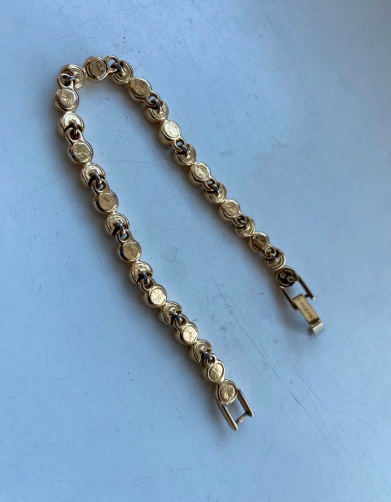 Swarovski armband, Overige materialen, Gebruikt, Verzenden, Goud