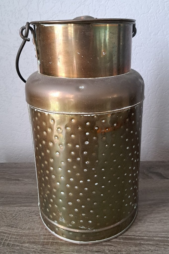 Koperen melkbus voorzien van deksel en hengsel, Antiek en Kunst, Ophalen of Verzenden