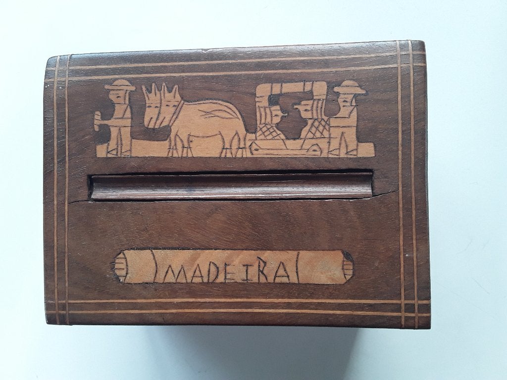 Antieke sigarettenhouder doos dispenser Madeira, Ophalen of Verzenden, Zo goed als nieuw, Overige typen