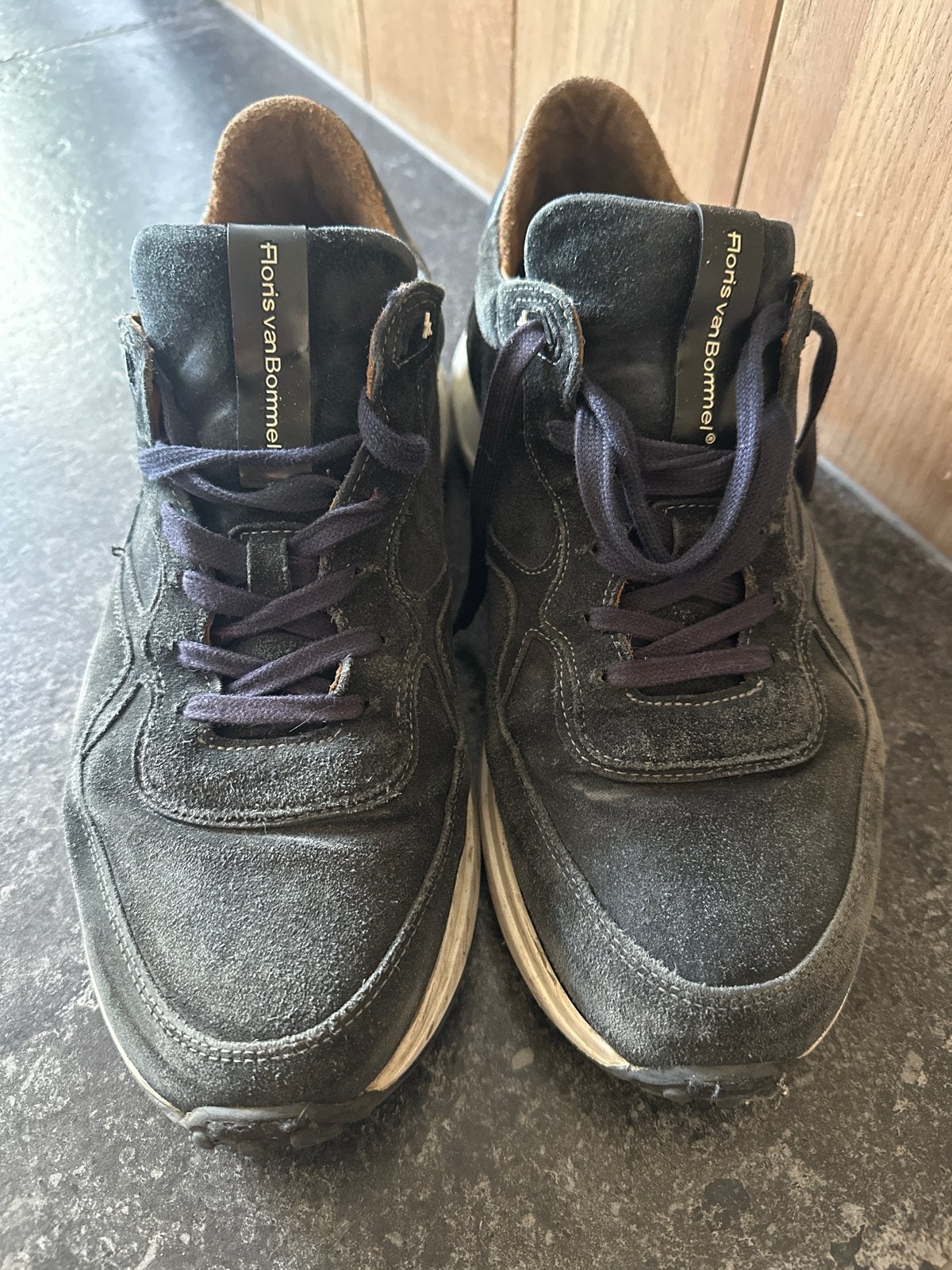 Floris van Bommel sneakers maat 9,5, Ophalen, Gedragen, Zwart, Sneakers of Gympen