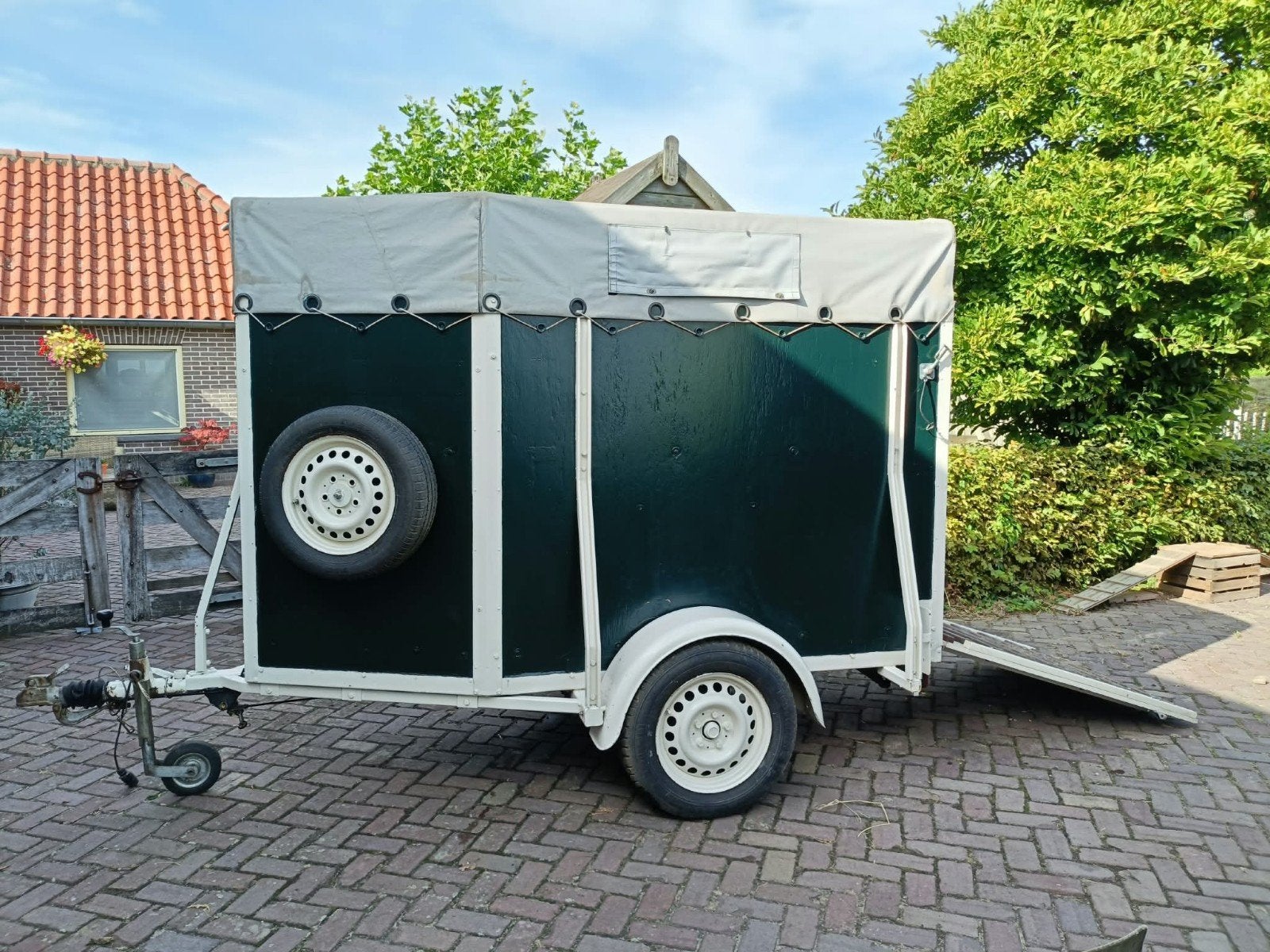 ponytrailer schapentrailer kleinveewagen, Ophalen, Gebruikt