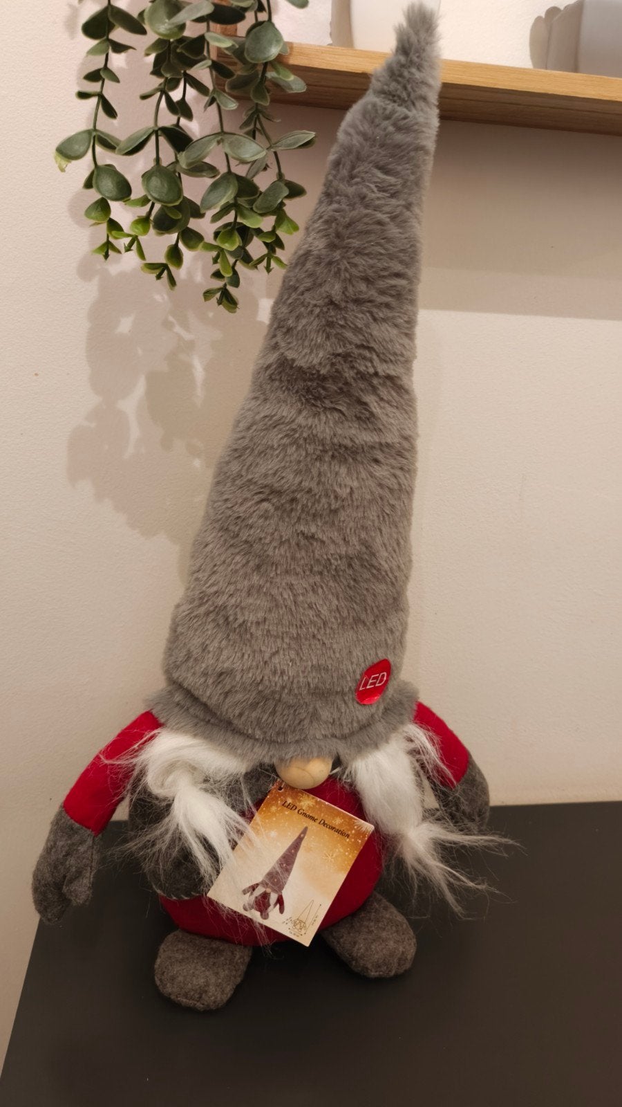 LED Kerstgnom Grijs – circa 68 cm, Ophalen of Verzenden