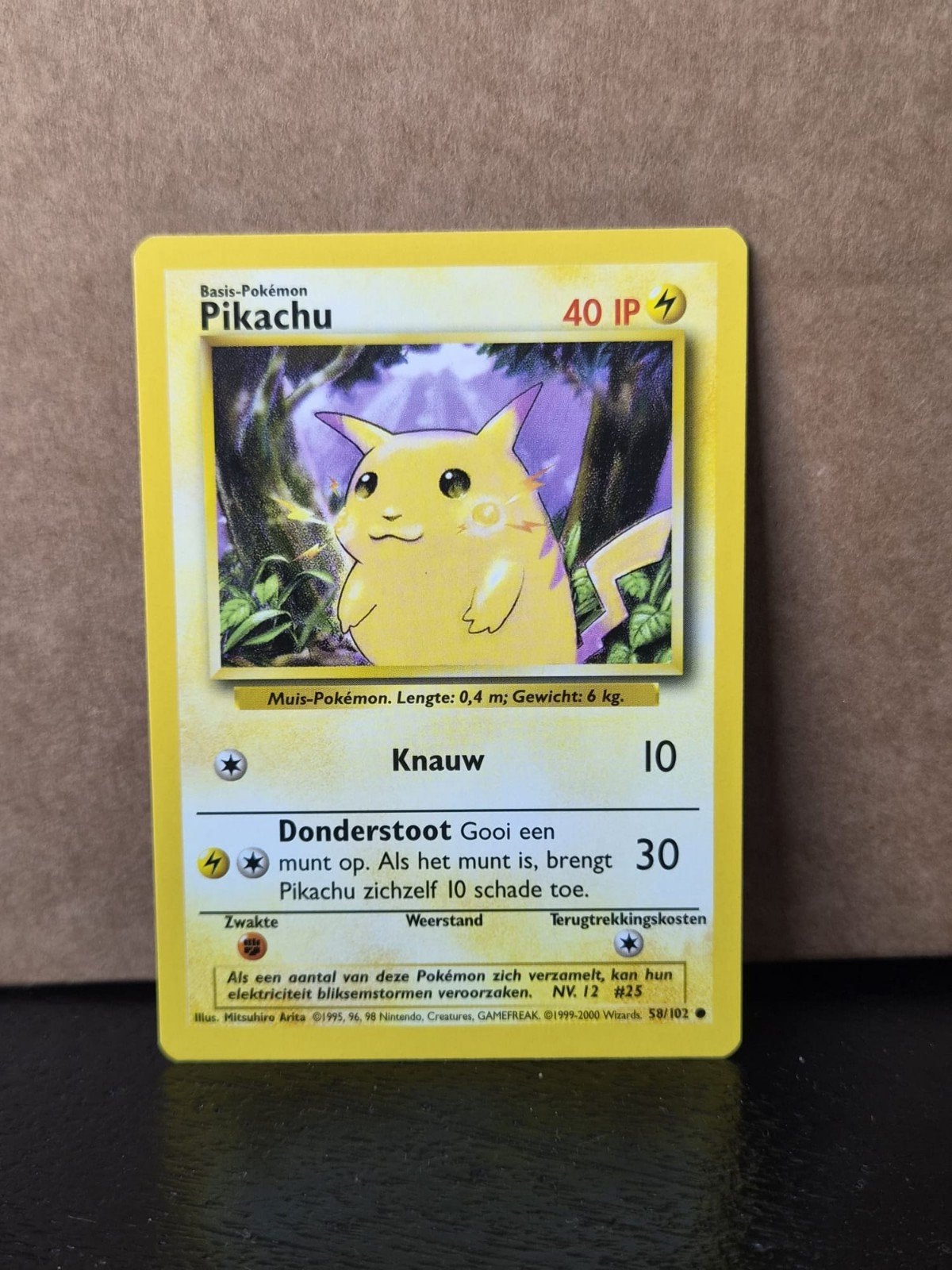 Pikachu 58/102 Base set Nederland Mint staat, Ophalen, Zo goed als nieuw