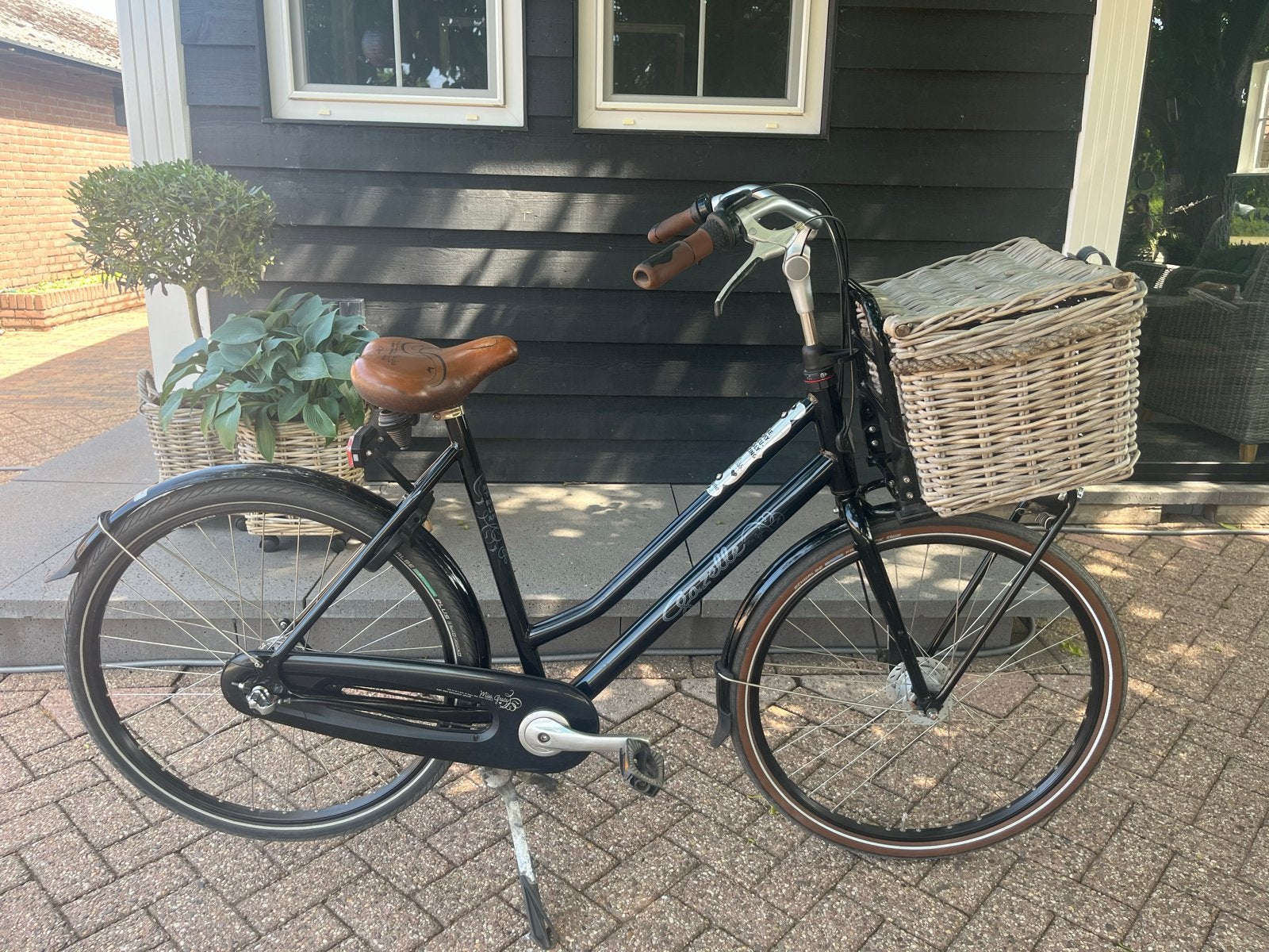 Gazelle Miss Grace damesfiets met mand, Ophalen, Velgrem, Versnellingen, 56 cm of meer