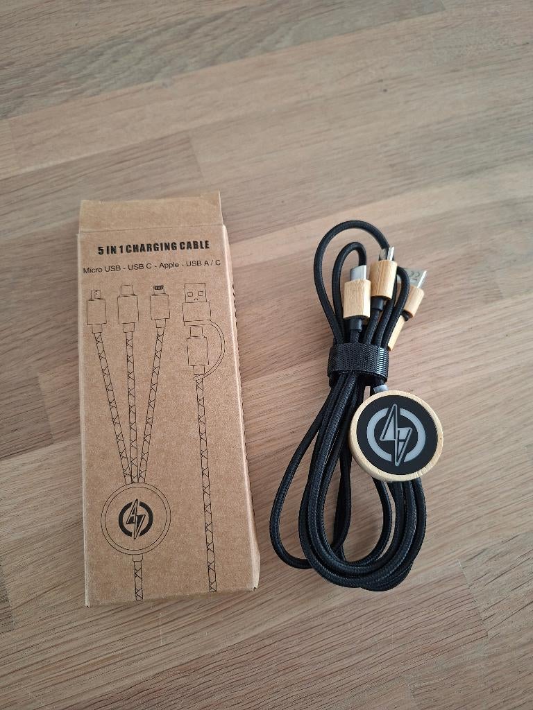 Oplaadkabel 5-in-1, USB, Ophalen of Verzenden, Nieuw, Snoer of kabel, Overige merken