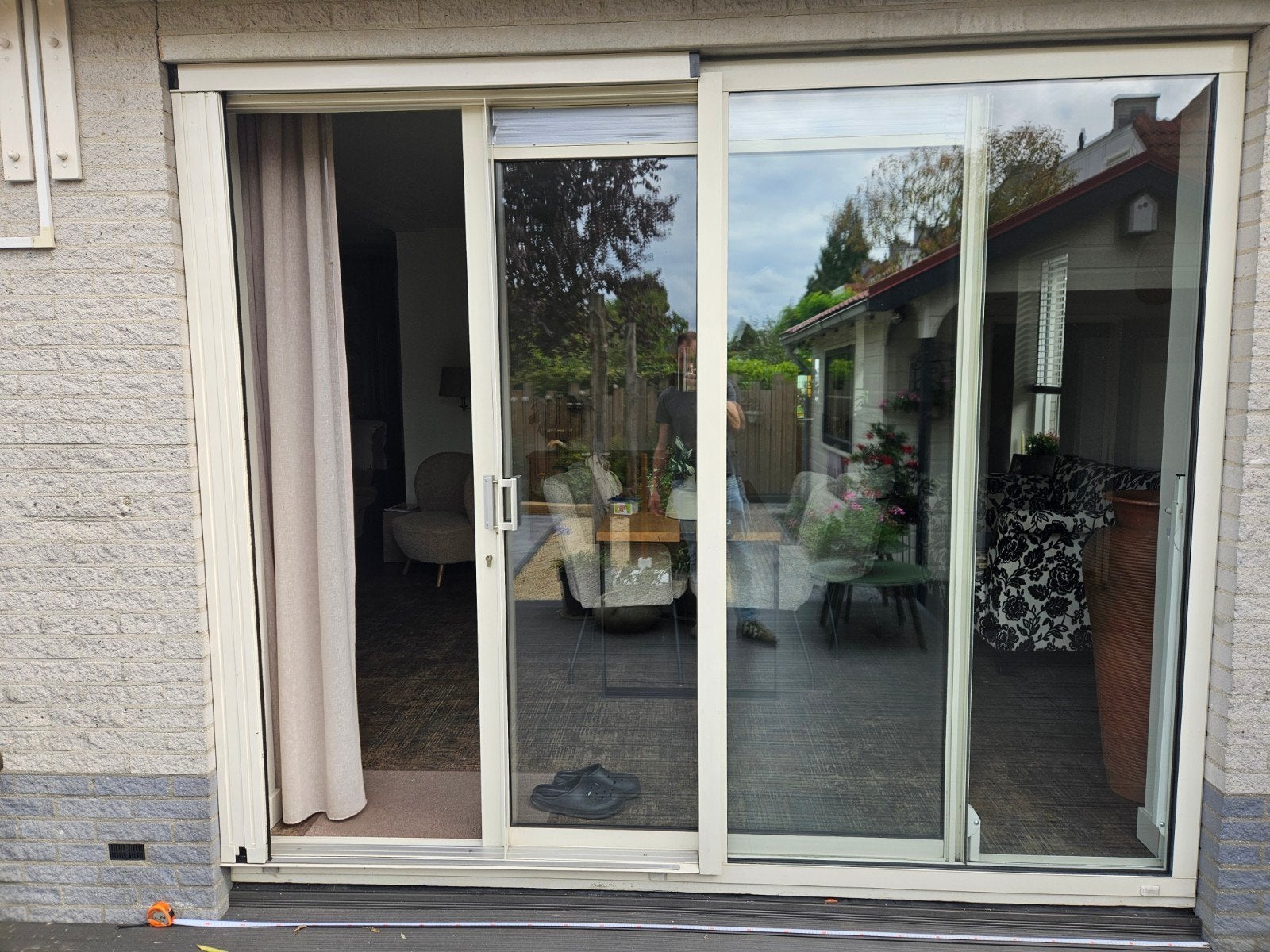 Aluminium schuifpui 2680x2250 - Goede staat, weinig beschadi, Gebruikt, Ophalen of Verzenden, Buitendeur, Schuifdeur