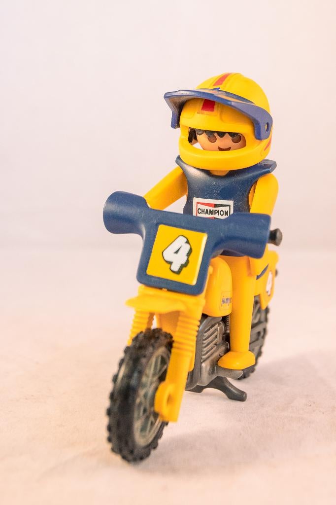 Vintage Playmobil motorfiets nr 4, crossmotor, Ophalen of Verzenden, Gebruikt, Complete set