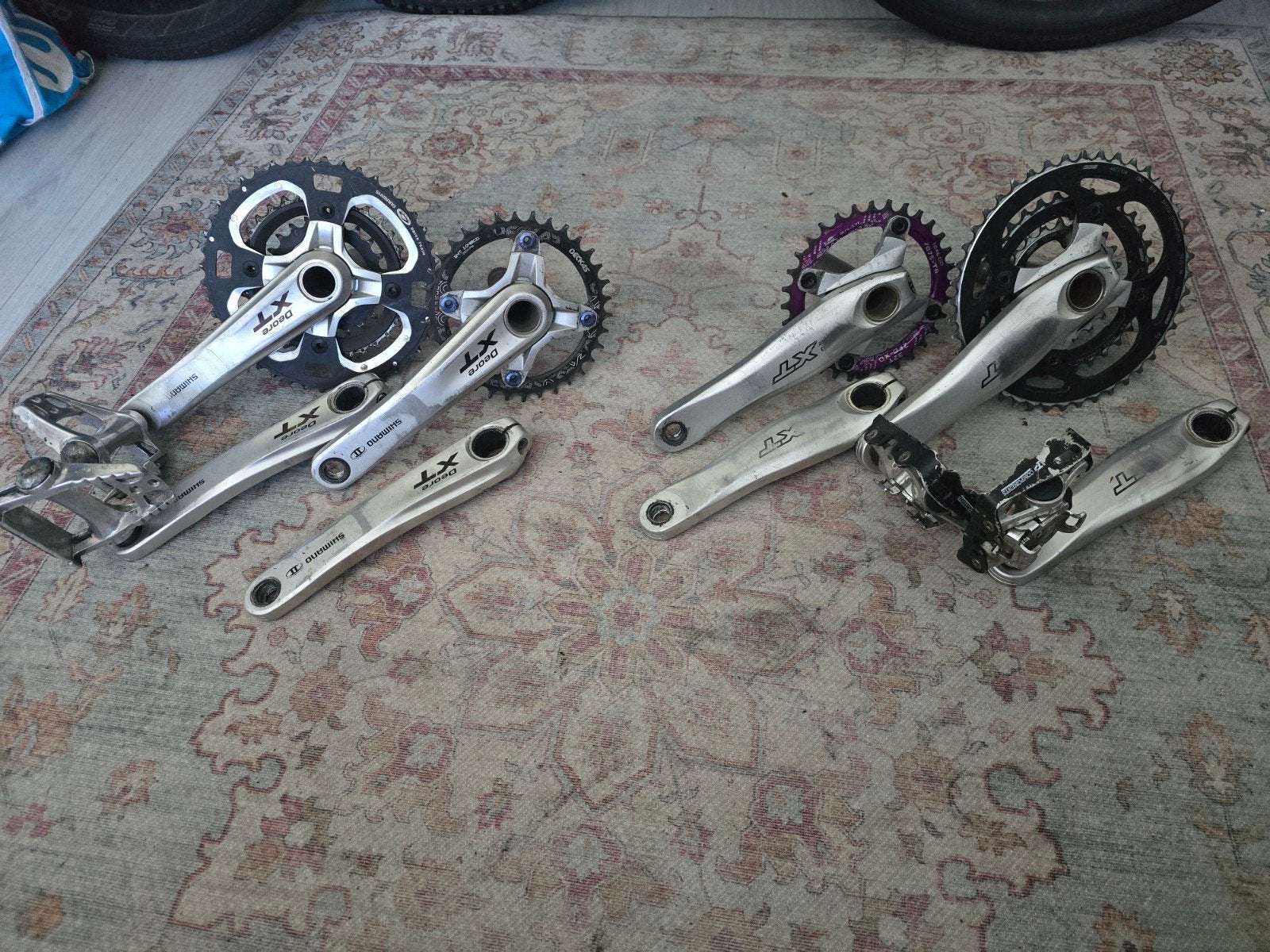 Shimano XT Crankstel, Gebruikt, Shimano XT, Aluminium, Ophalen