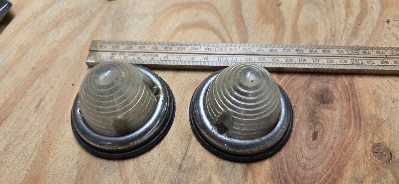 Vintage richtingaanwijzer/stadsverlichting (Set van 2), Ophalen of Verzenden, Gebruikt, Universele onderdelen