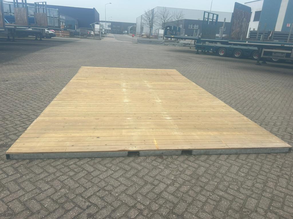 Verplaatsbare vloer/ vlonder 4X6,7 + hoes, Ophalen of Verzenden, Zo goed als nieuw