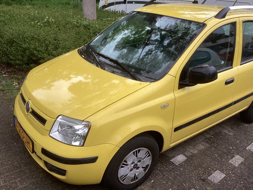 Fiat Panda 1.2 Dualogic 2010 Geel Airco/Automaat, Auto's, Stof, 840 kg, Geel, Particulier