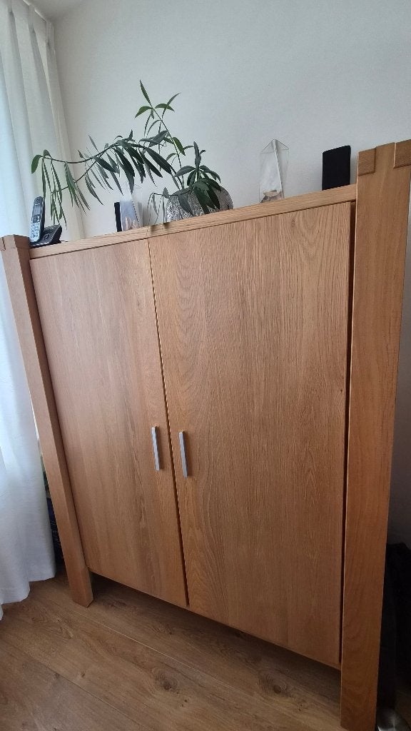 Massief eiken computerkast, Huis en Inrichting, Ophalen, Gebruikt, 70 tot 120 cm, 40 tot 80 cm