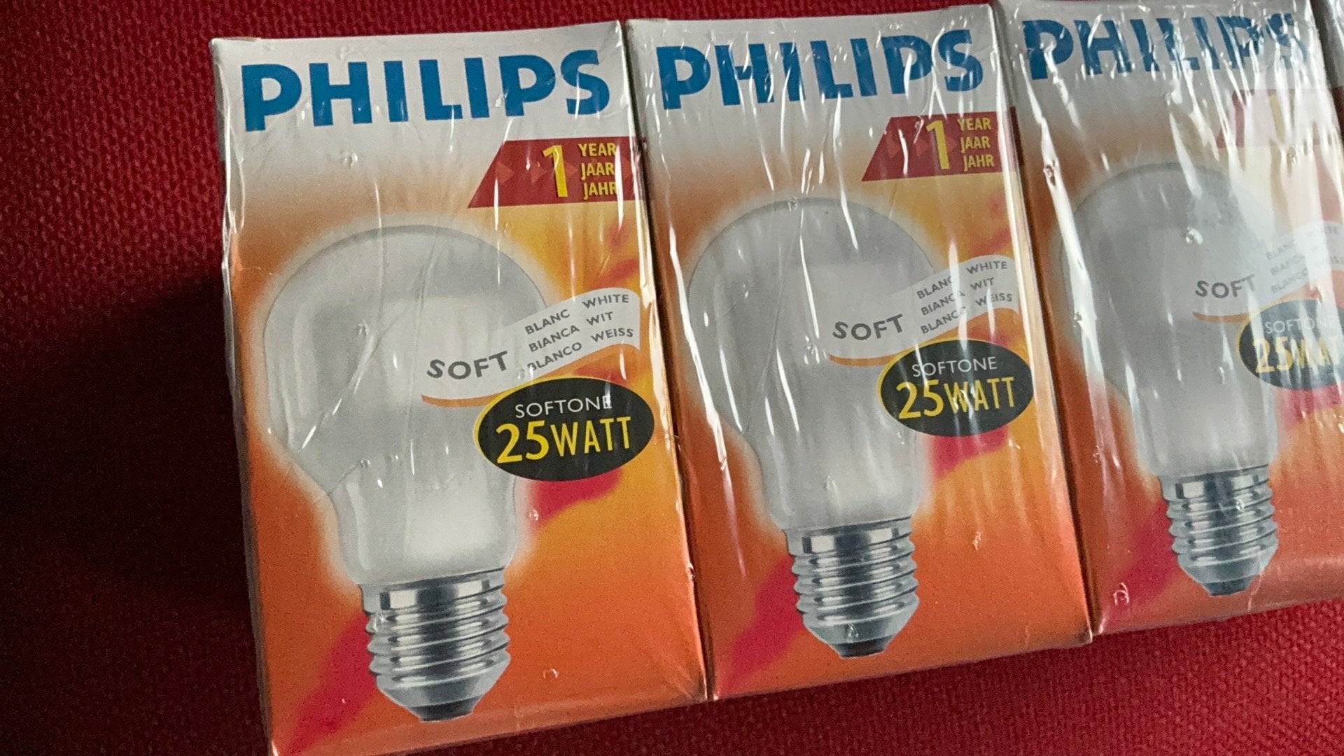 Philips softone 25 watt E 27, Philips, Gloeilamp, Nieuw, Warm wit