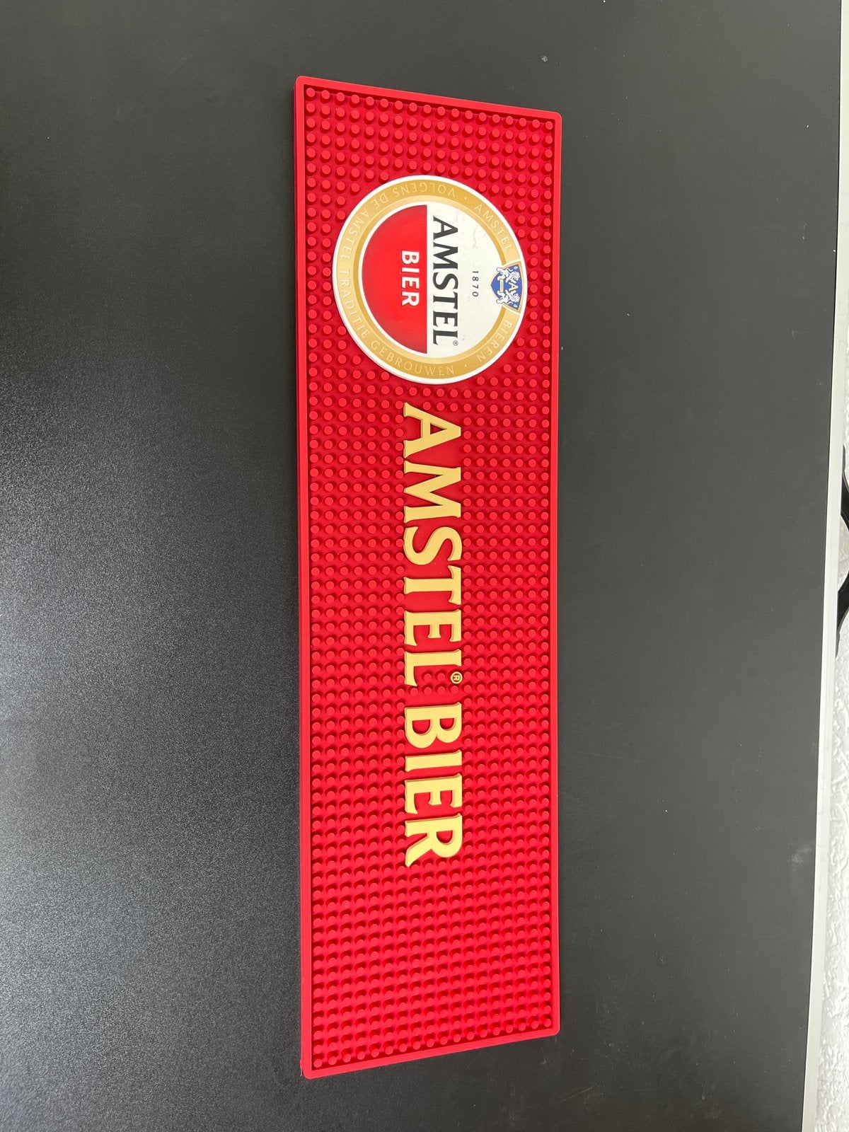 Amstel Bier Bar Mat / Lekbakje - Rood Rubber, Verzamelen, Biermerken, Ophalen of Verzenden, Nieuw, Amstel