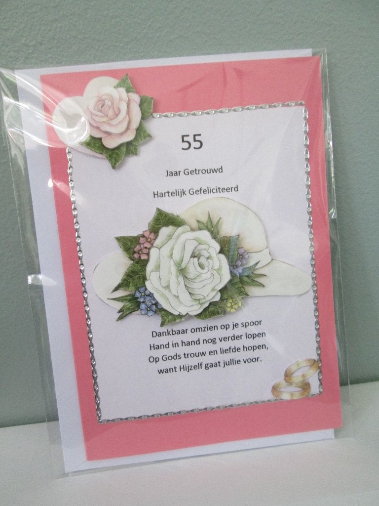Diverse 55 jaar getrouwd kaarten, Ophalen of Verzenden, Nieuw, Overige thema's