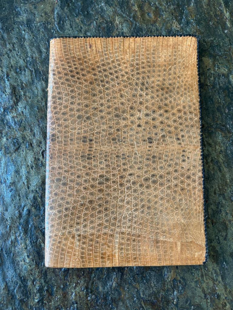 Slangenleren etui / portemonnee - 18,5 x 12 cm, Ophalen of Verzenden, Zo goed als nieuw, Zwart, Leer