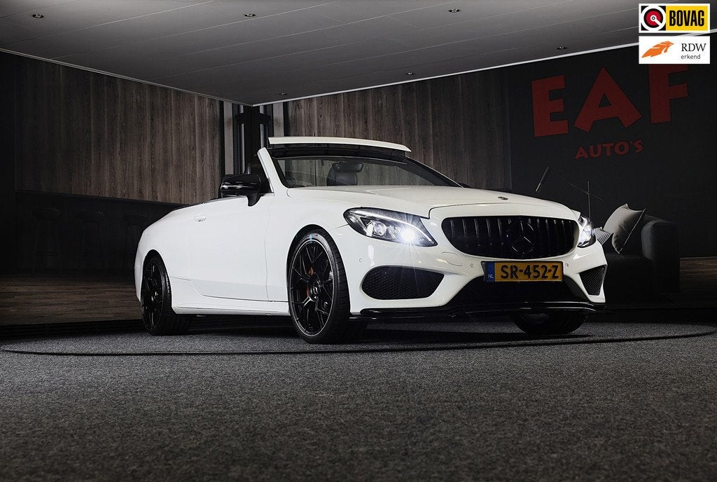 Mercedes-Benz C-klasse Cabrio 180 AMG Line / AUT / AIRSCARF, Auto's, Automaat, Achterwielaandrijving, Cabriolet, 4 stoelen