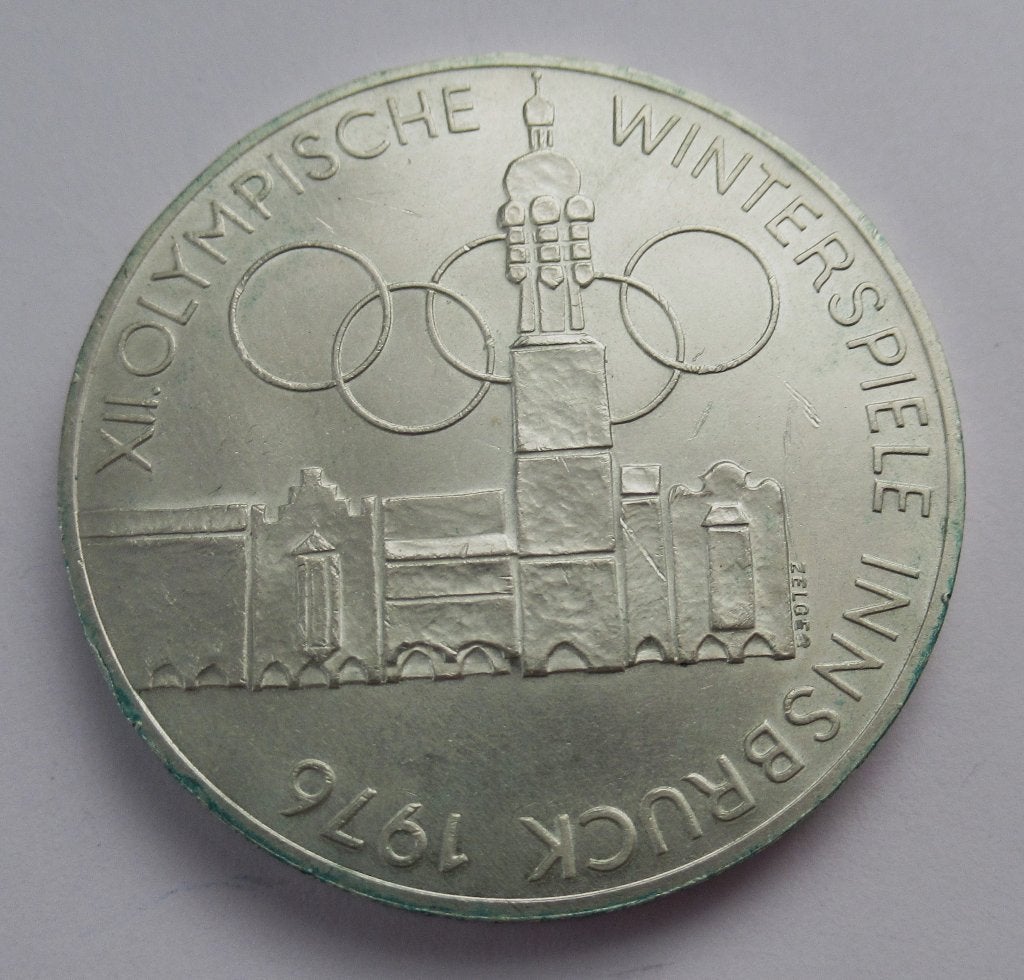 Oostenrijk 100 schilling, 1975 innsbruck., Verzenden, Oostenrijk, Zilver
