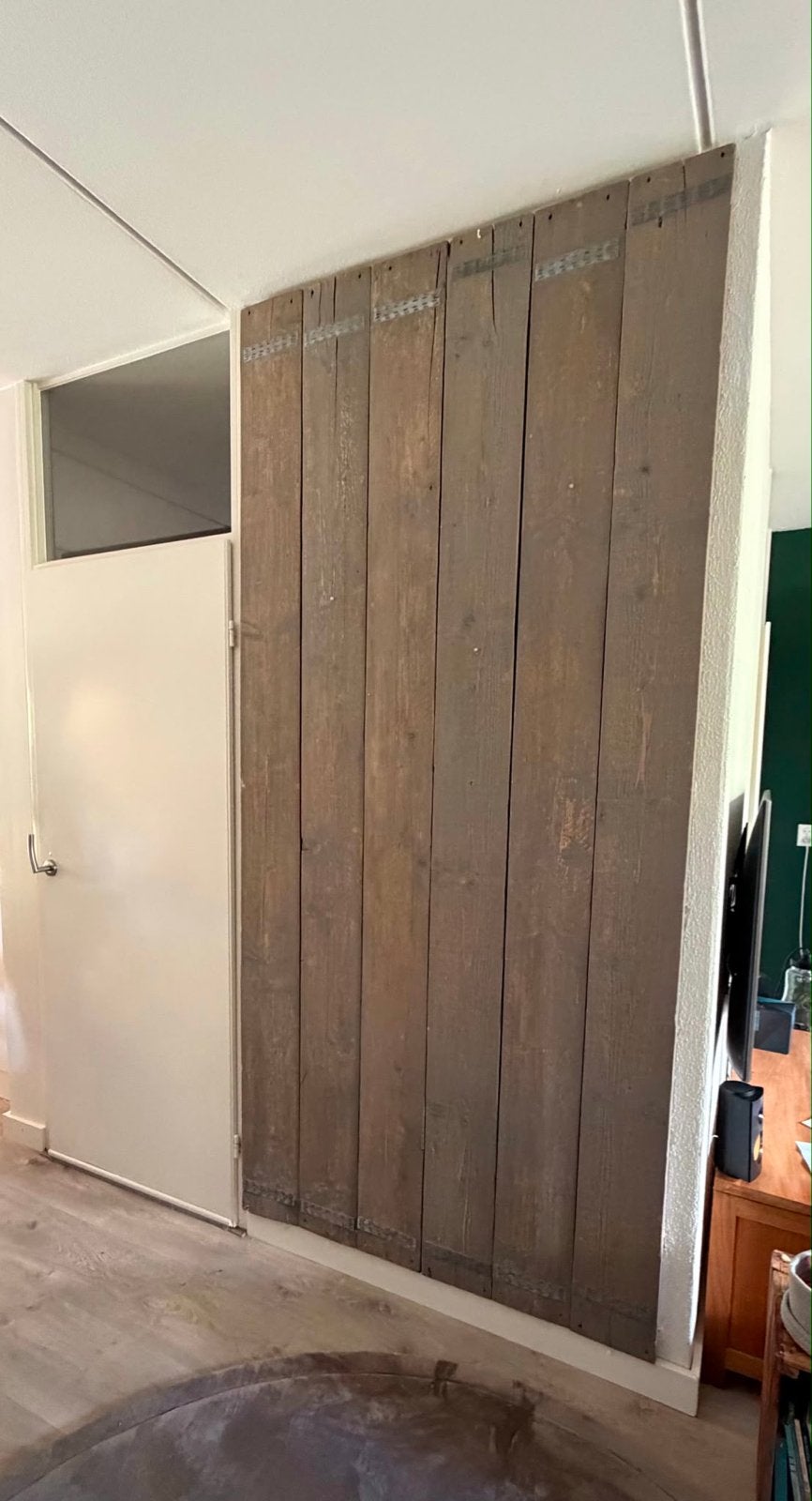 6 grey wash houten steiger planken, Ophalen, Gebruikt, 25 tot 50 mm, 200 tot 250 cm
