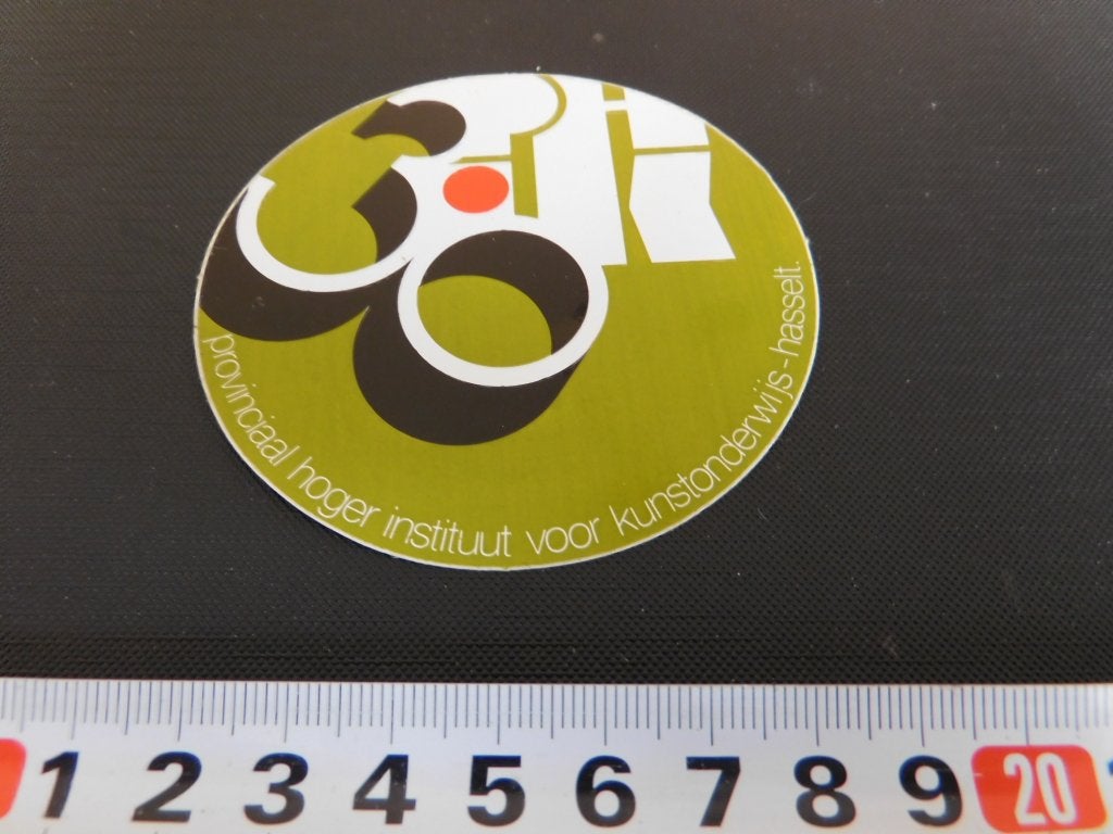 sticker hasselt provinciaal hoger inst voor kunstonderwijs, Ophalen, Zo goed als nieuw
