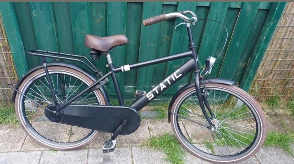 Jongens fiets 24" merk STATIC  D48. Met slot, Fietsen en Brommers, Ophalen