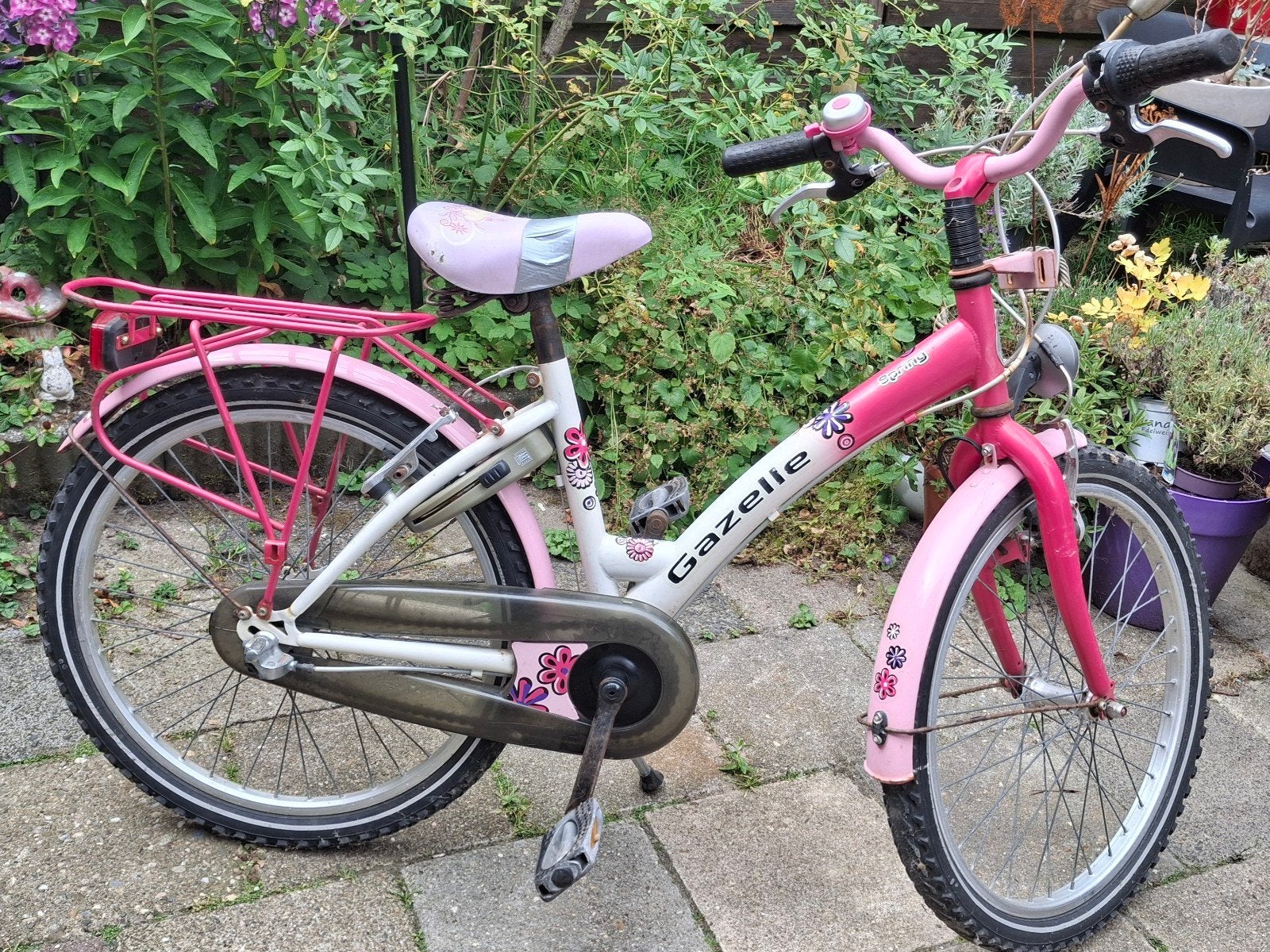 Meisjesfiets 22 inch Gazelle, Fietsen en Brommers, Fietsen | Meisjes, Ophalen, Terugtraprem, 22 inch, Gebruikt