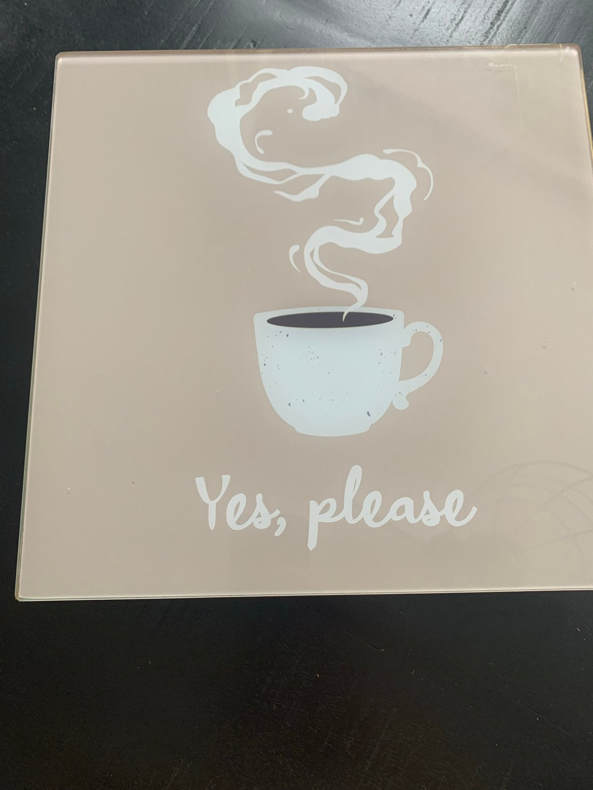 Decoratief dienblad met 'Yes, please' opdruk, Gebruikt, Ophalen of Verzenden, Dienblad, Met afbeelding/tekst