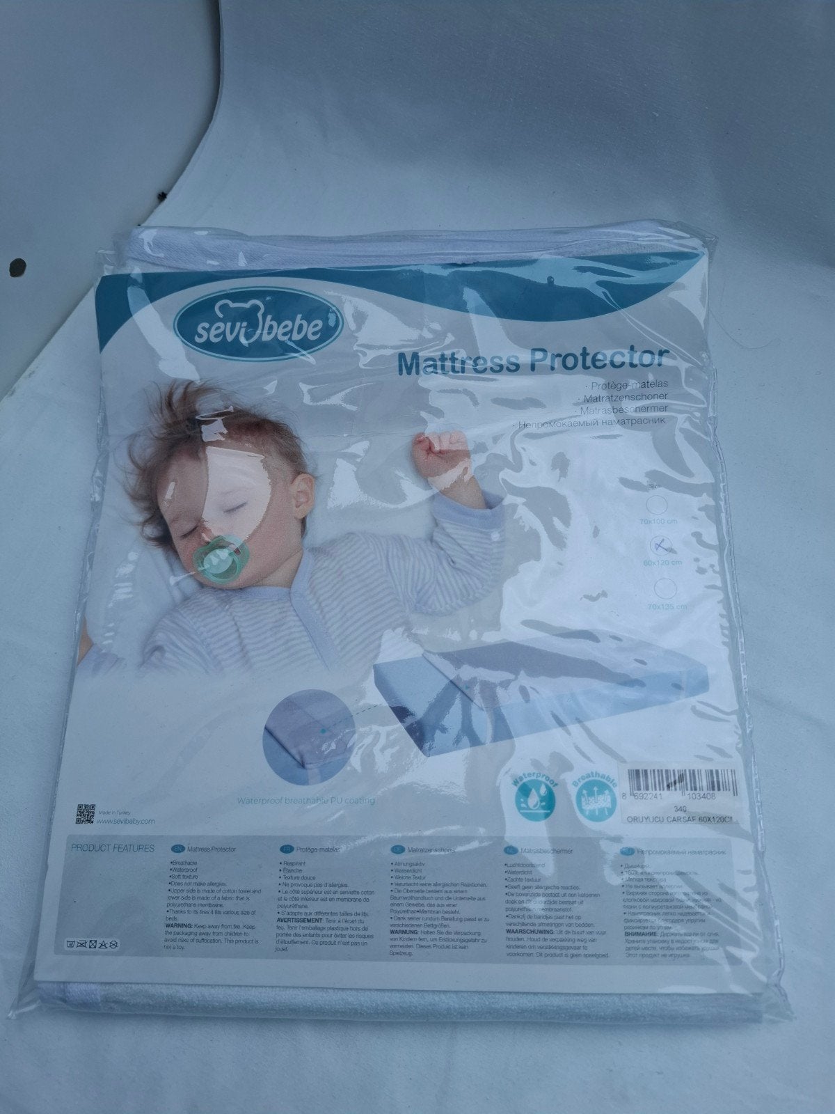 Nieuwe Sevi Bebe Matrasbeschermer 60x120 cm, Ophalen of Verzenden, Nieuw, Overige typen