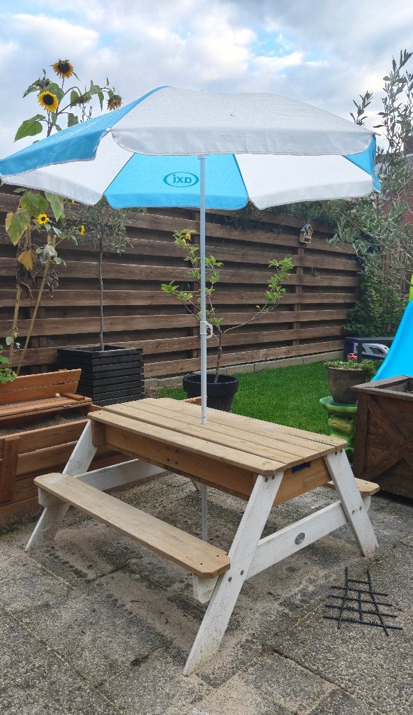 Picnic tafel, Gebruikt, Rechthoekig, Hout, Ophalen