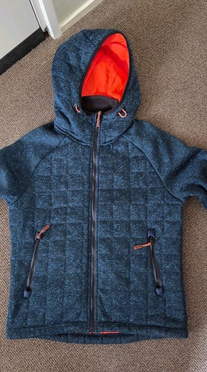 Superdry Storm Jas - Blauw met Oranje Voering, Ophalen of Verzenden, Zo goed als nieuw, Blauw