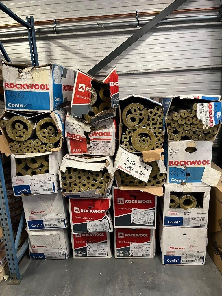 Rockwool isolatiemateriaal restpartij op=op, 4 tot 8 cm, Nieuw, Steenwol, Ophalen of Verzenden