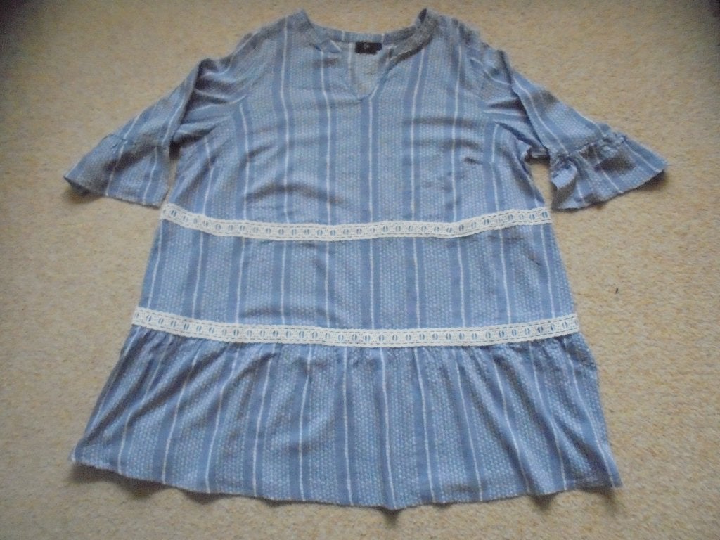 Blauw/witte tuniek/shirt ZAY, Kleding | Dames, Blauw, Maat 46/48 (XL) of groter, Ophalen of Verzenden, Zo goed als nieuw