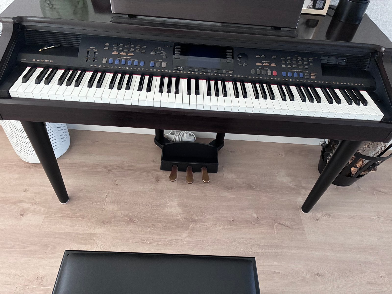 Yamaha Clavinova Digitale Piano - CVP 105, Ophalen, Gebruikt, Bruin, Digitaal