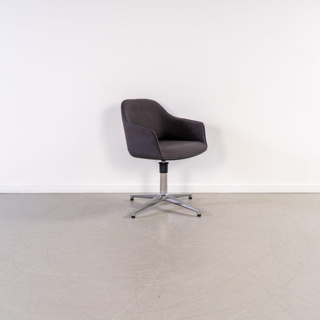 Vitra Softshell Stoel Grijs Stof - Aluminium, Niet ingevuld, Zo goed als nieuw, Niet ingevuld, Niet ingevuld