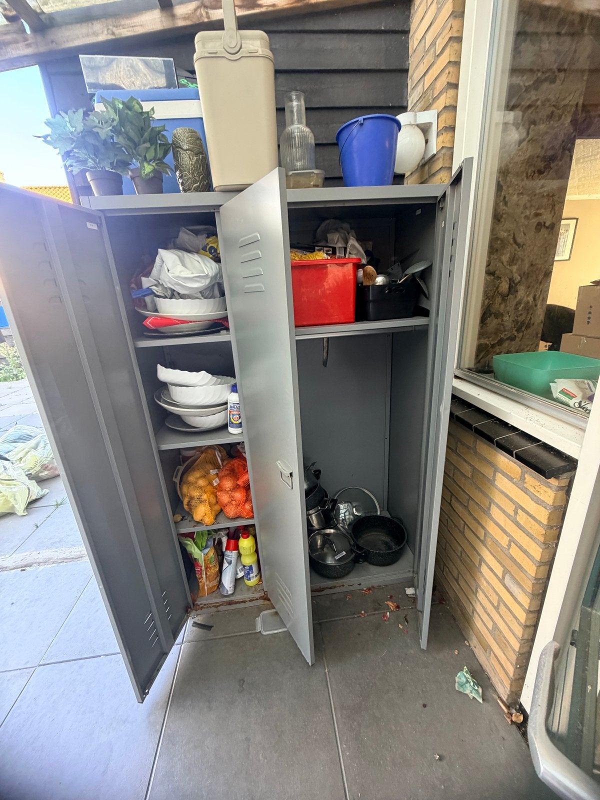 Metalen kast te koop wegens verhuizing, Ophalen, Gebruikt