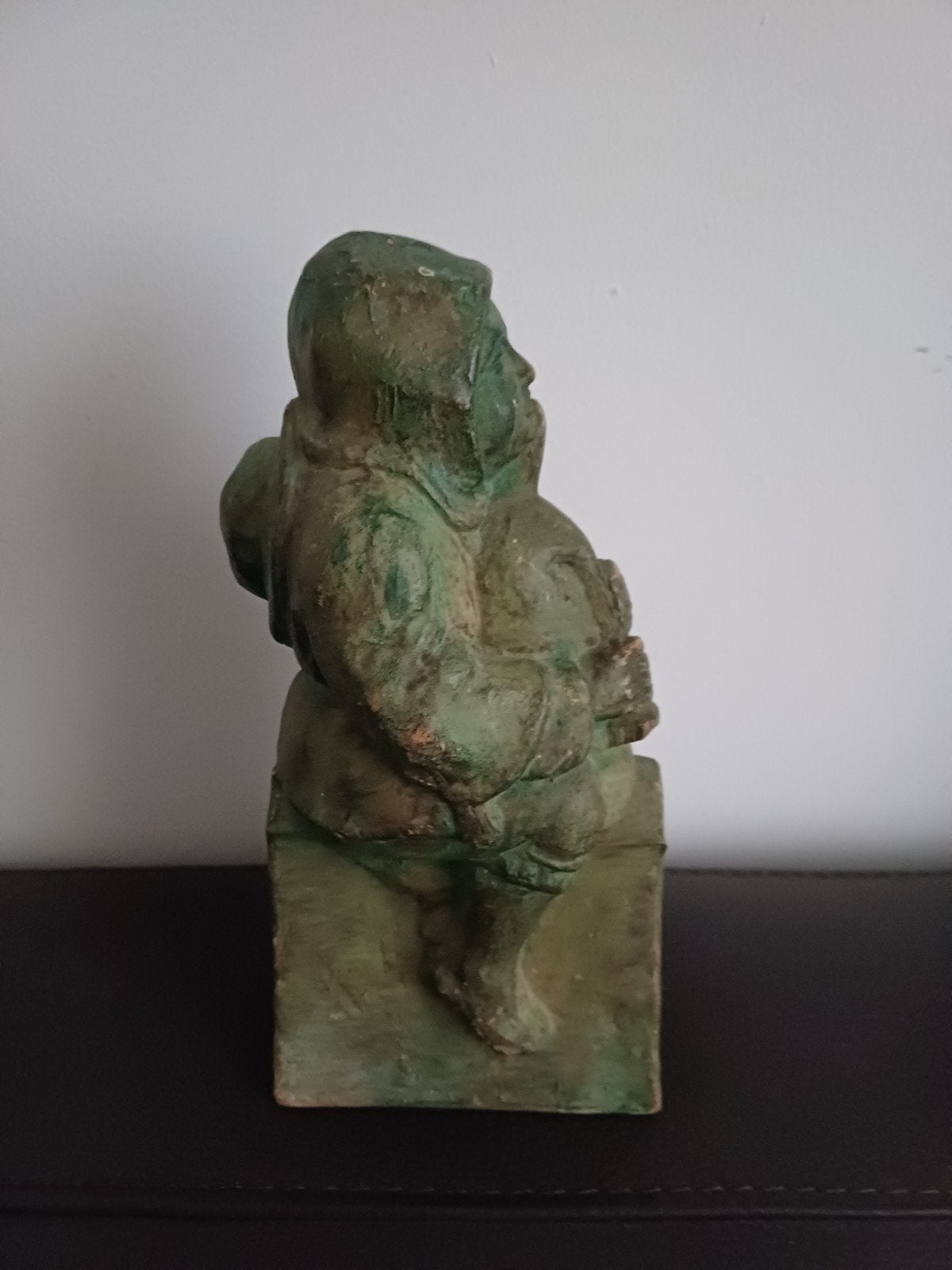 Keramiek Beeldje Gotische kerk Doedelzakspeler, Ophalen of Verzenden