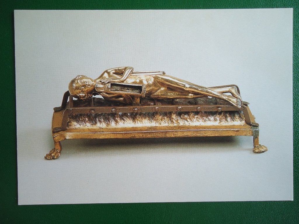 (2165) Kaart: Reliekstatuette van de heilige Laurentius, Verzamelen, Verzenden, 1980 tot heden, Ongelopen