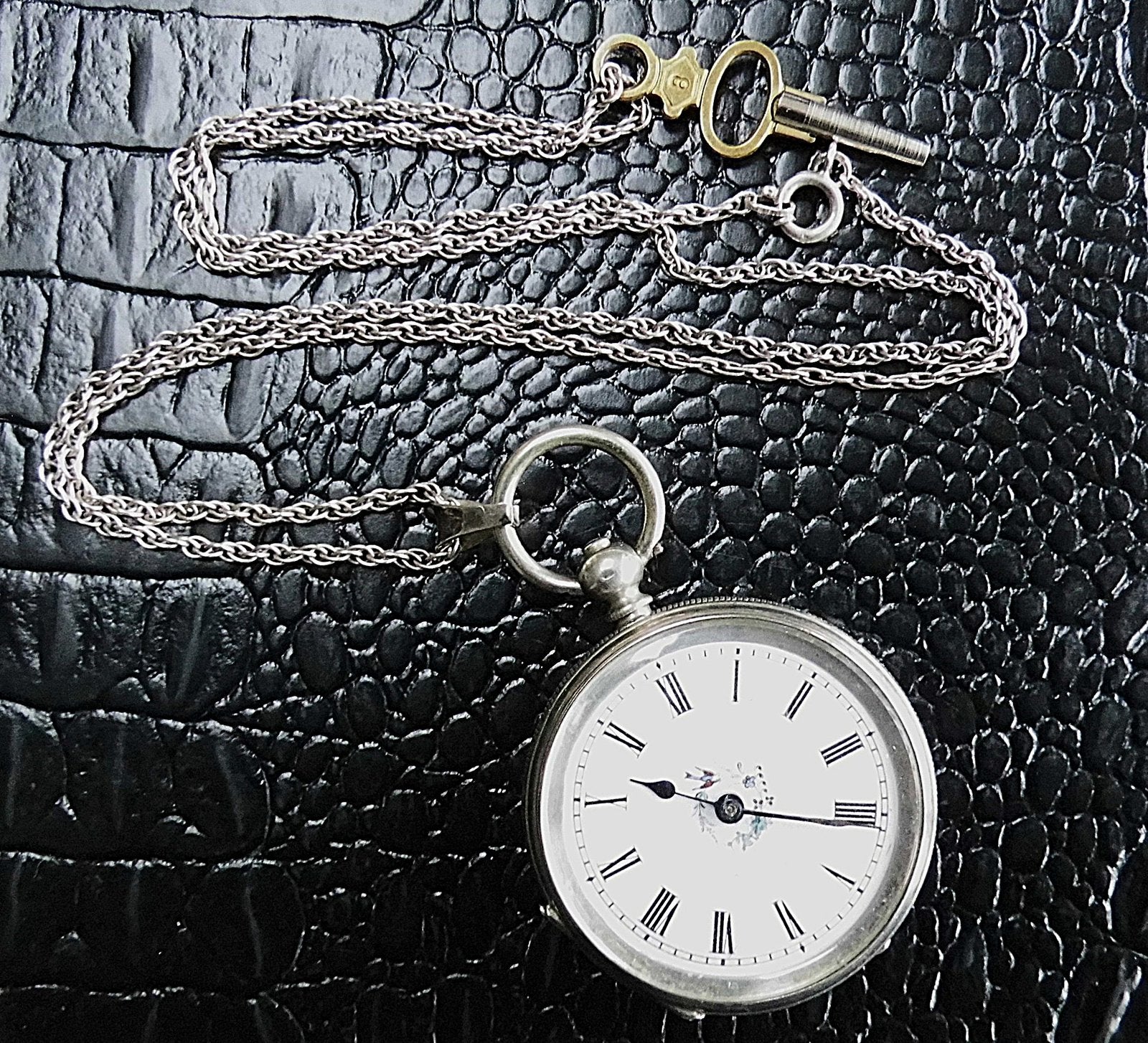 Antiek Zwitsers zakhorloge 800 zilver, Sieraden, Tassen en Uiterlijk, Horloges | Antiek, Ophalen of Verzenden, Zilver, Overige merken