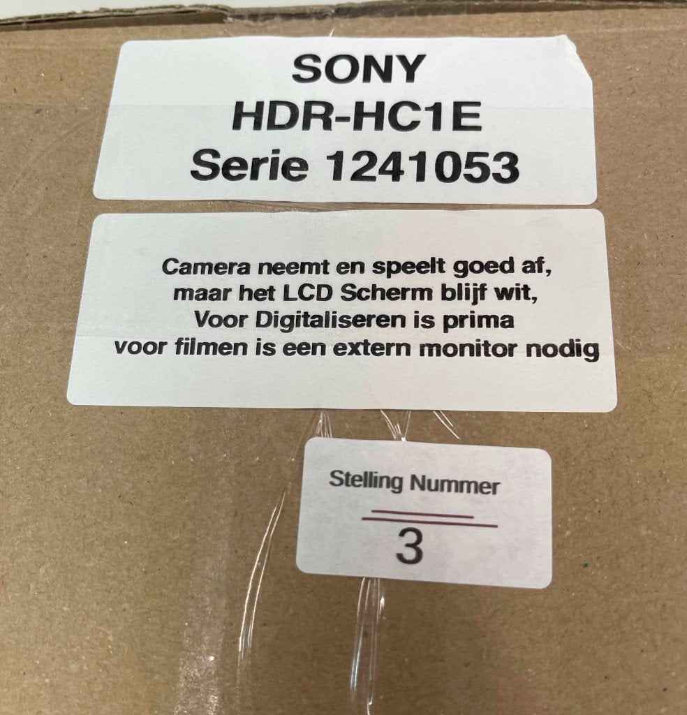 Foto 18 van Sony HDR-HC1E Digitale HDV/MiniDV Handycam-lees advertentie