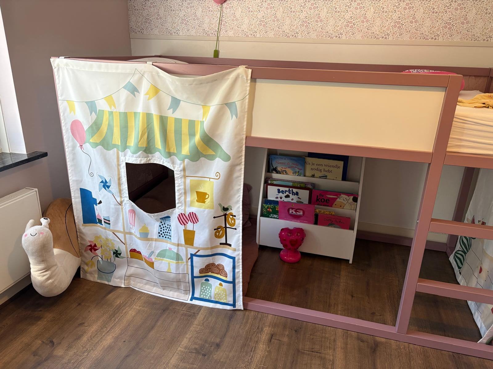 Ikea Kura bed (halfhoogslaper) met speeltent, Ophalen, Gebruikt, 90 cm, Eenpersoons