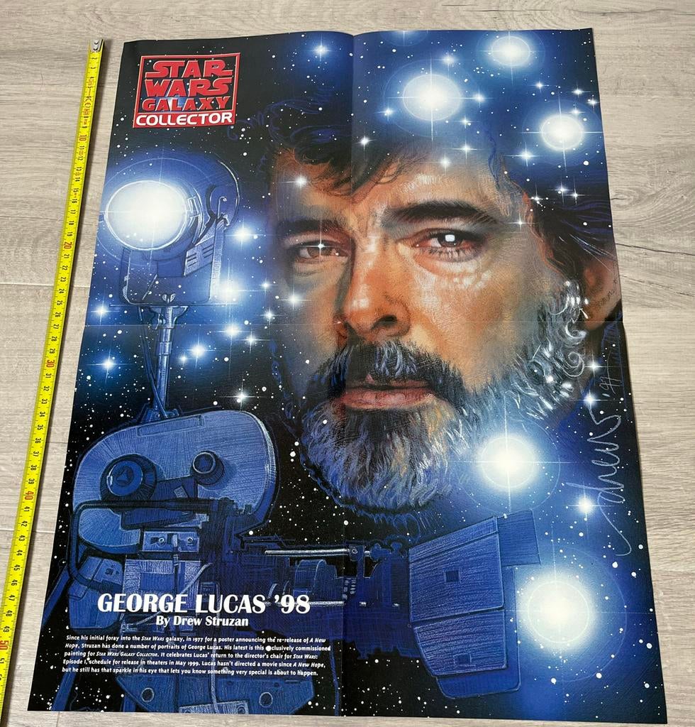 Star Wars Galaxy Collector George Lucas '98 poster, Ophalen of Verzenden, Gebruikt
