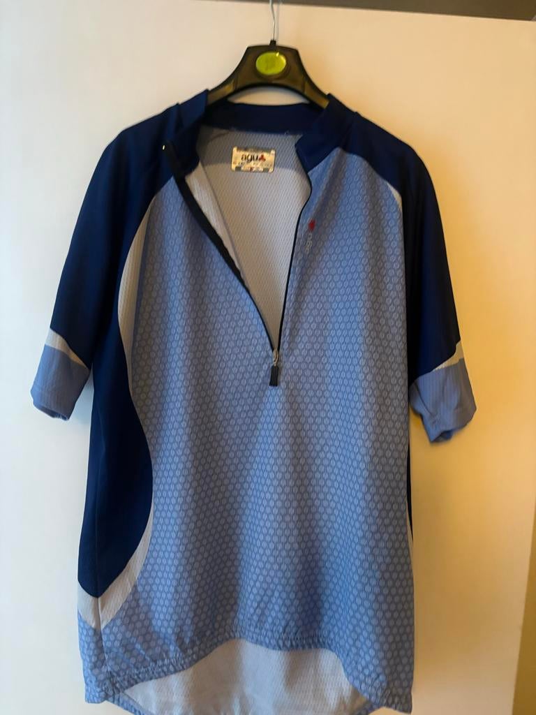 AGU Fiets Shirt - Blauw/Lichtblauw - Maat L, Ophalen, Heren, Zo goed als nieuw, L