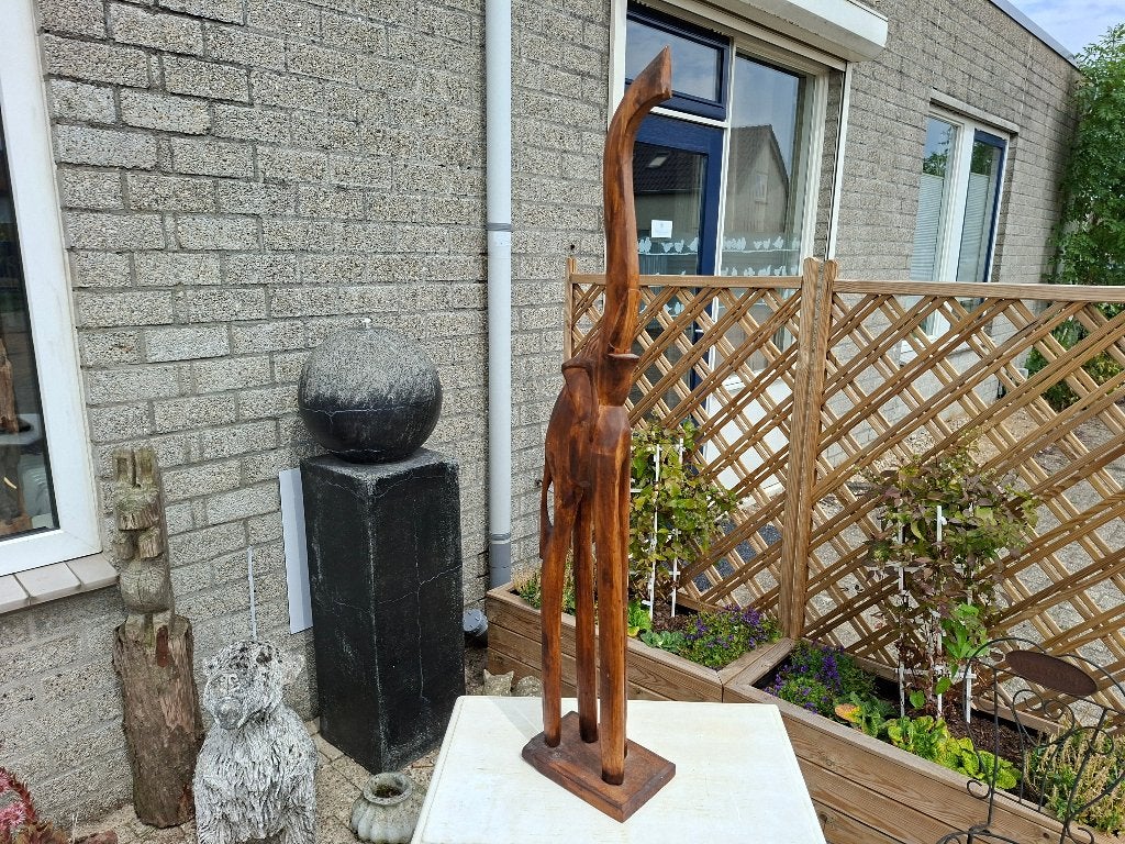 schitterende staande hoge handgemaakte houten olifant, Ophalen of Verzenden, Handgemaakt, Houtsnijwerk