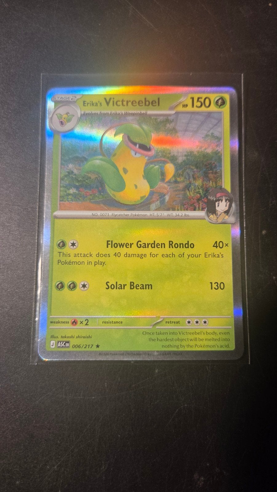 Erika's Victreebel 006/217 (rare holo) - Ascended Heroes, Verzenden, Zo goed als nieuw, Losse kaart, Foil