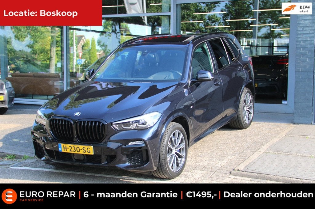 BMW X5 XDrive40i High Executive 7p DEALER OND. PANO-DAK!, Automaat, Gebruikt, 138 €/maand, 7 stoelen