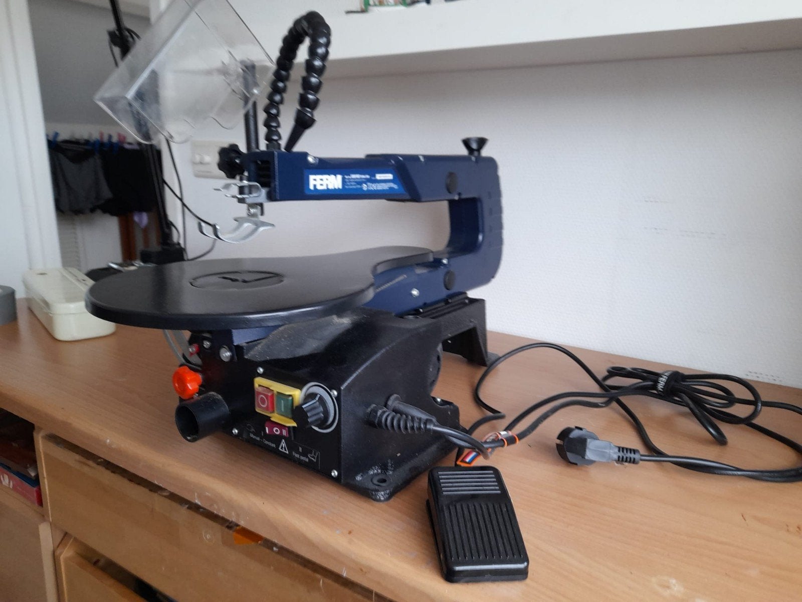 Ferm Figuurzaagmachine - Zo goed als nieuw, Ophalen of Verzenden, 30 tot 70 mm, Figuurzaag, Minder dan 600 watt